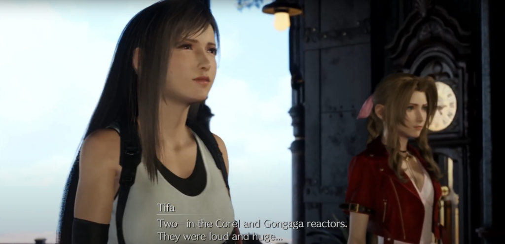 tifa and aerith in cosmo canyon