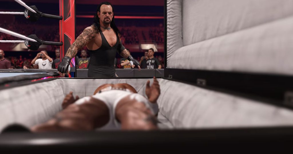 undertaker and a coffin