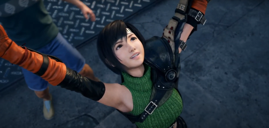 yuffie getting off the ship