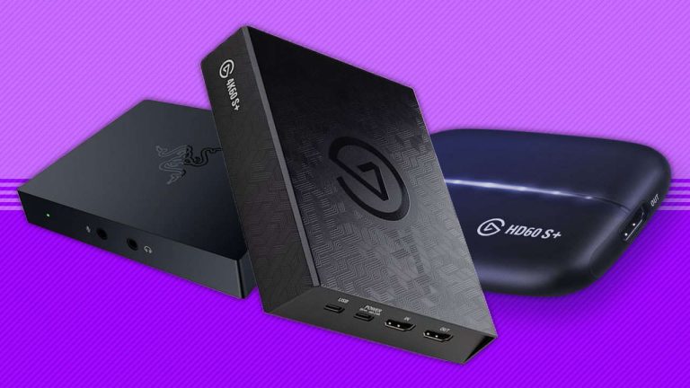 several capture cards on a purple background