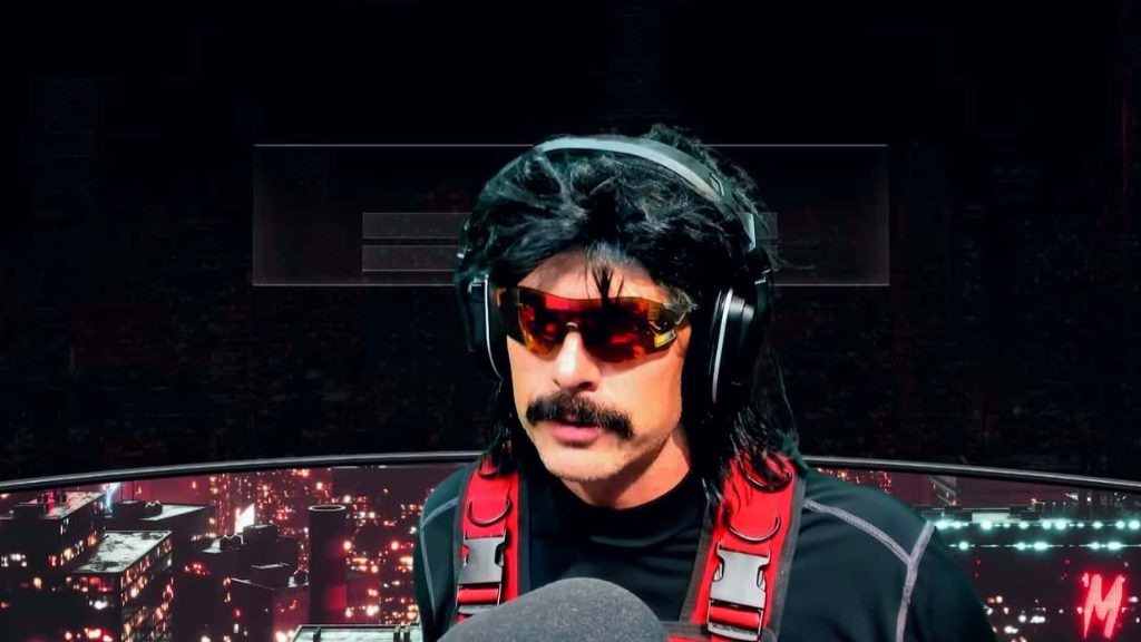 Dr Disrespect streaming on YouTube