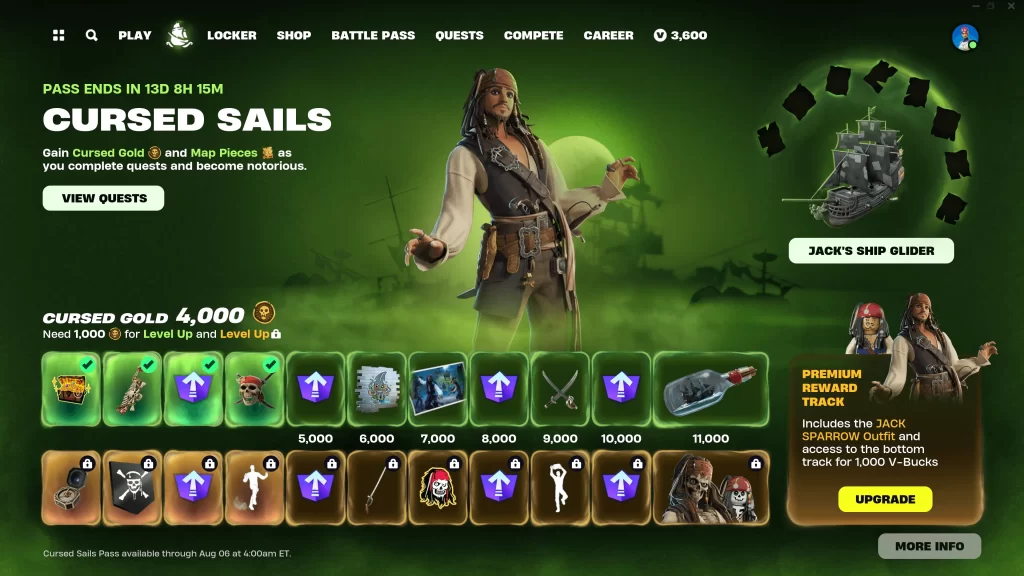 How to Obtain Cursed Gold in Fortnite Cursed Sails image 2