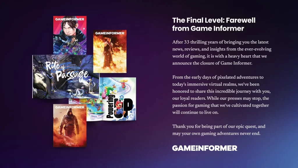 Game Informer Magazine Closes After 33 Years image 1