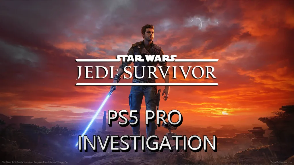 Star Wars Jedi Survivor gameplay on PS5 Pro experiencing image quality issues.