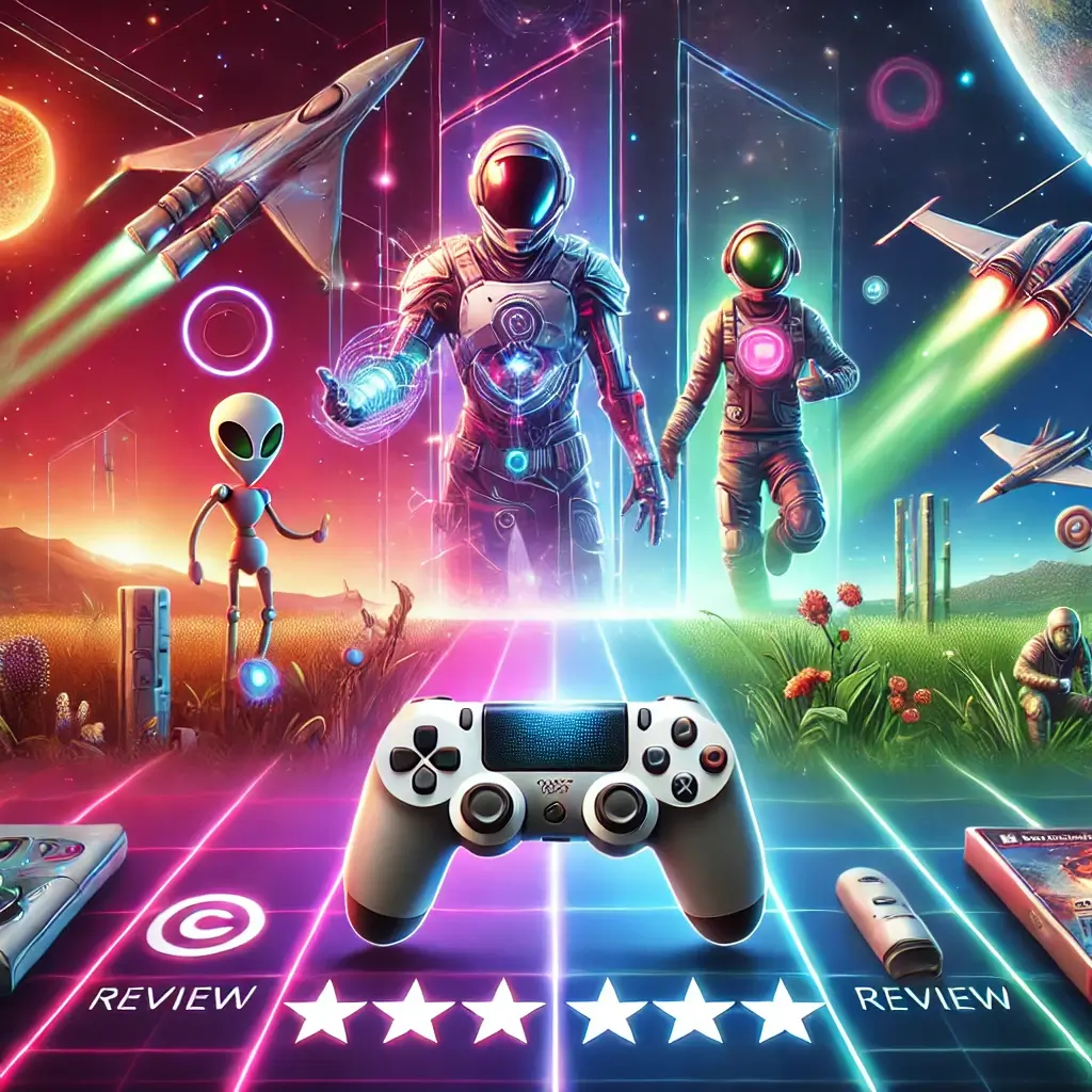 igame game reviews with a controller aliens and spacemen