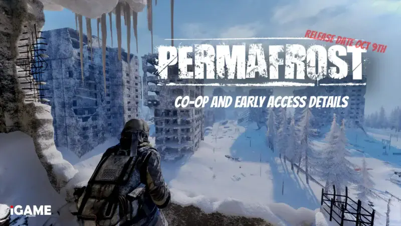 Permafrost survival gameplay featuring its frozen post-apocalyptic world