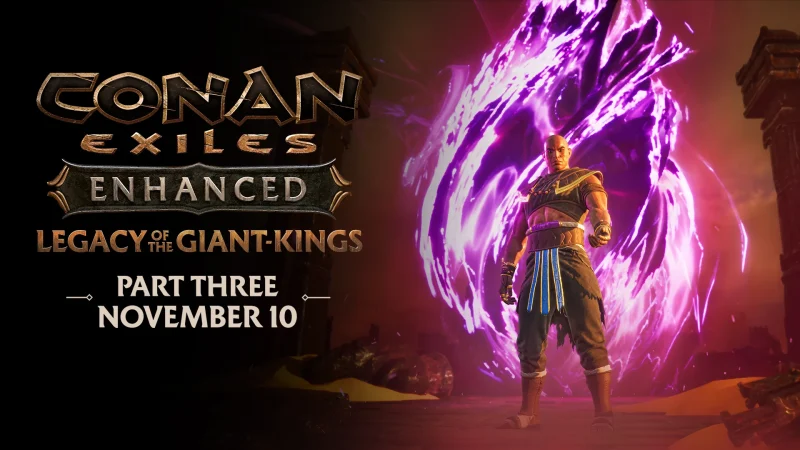Akhamet stands in front of a purple magic vortex on the Legacy of the Giant-Kings Part Three banner, dated November 10