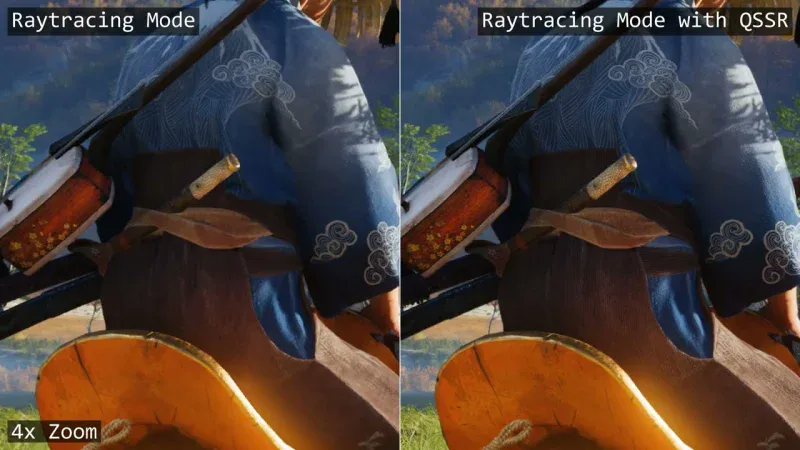 Watch the official Ghost of Yotei QSSR comparison: Ray Tracing Mode with and without QSSR