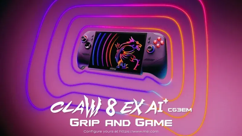 MSI Claw 8 EX AI+ gaming handheld
