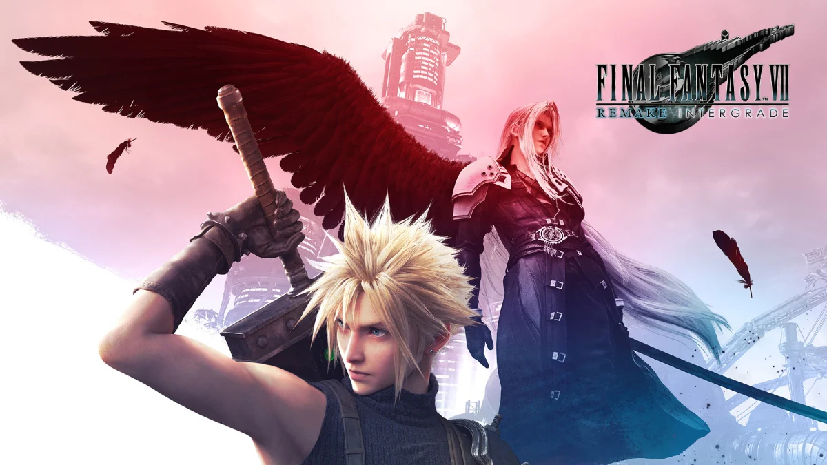 Cloud Strife and Sephiroth on the official Final Fantasy VII Remake Intergrade key art